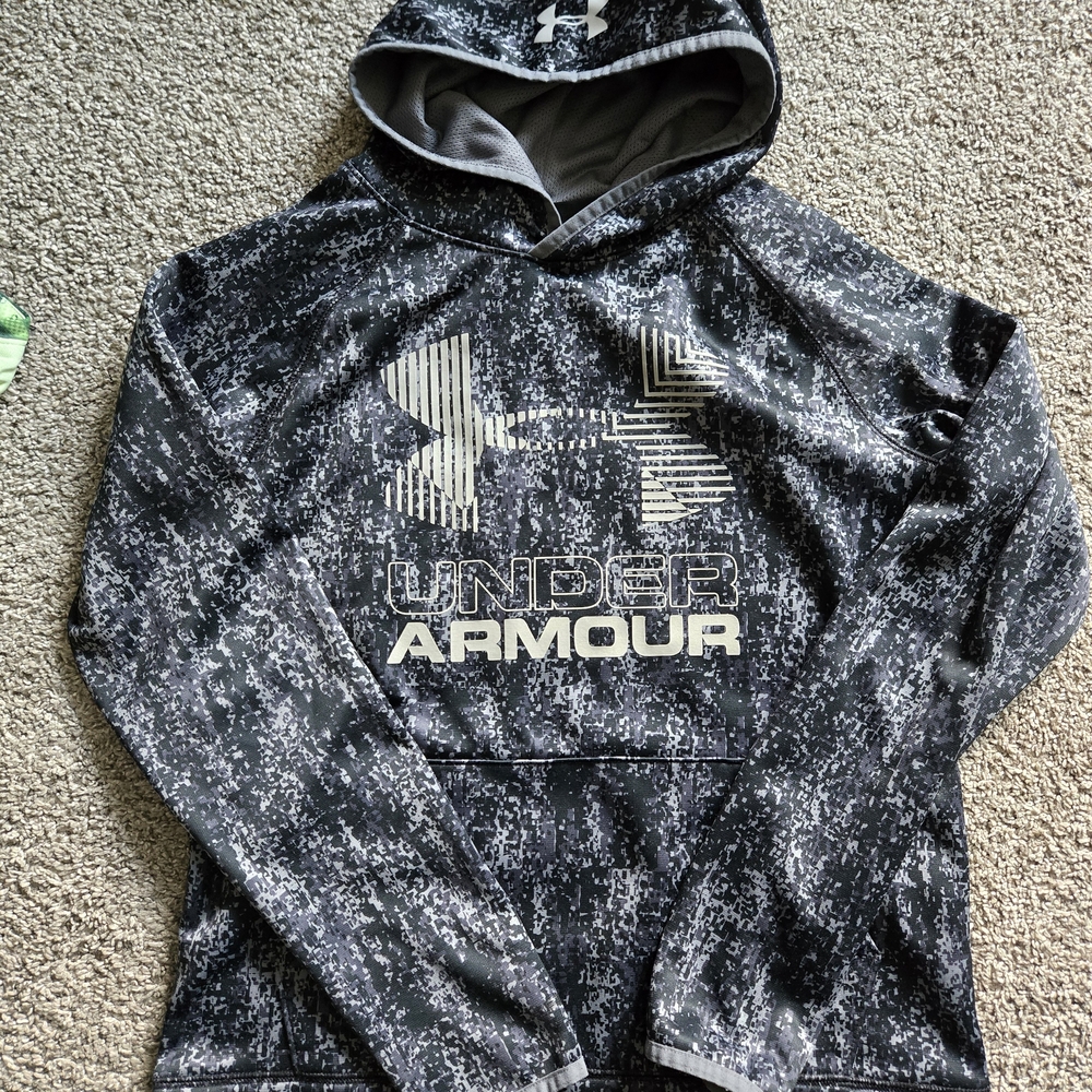 Under Armour Black and Gray Kids Hoodie